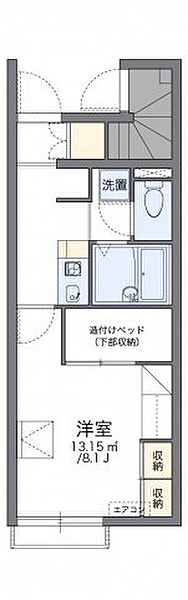 レオパレスラーク 105｜千葉県野田市中根(賃貸アパート1K・1階・23.61㎡)の写真 その2