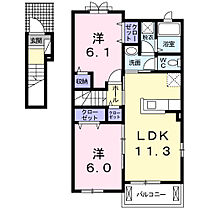 シャイニー・ルピナス 201 ｜ 茨城県下妻市南原126-7（賃貸アパート2LDK・2階・57.07㎡） その2