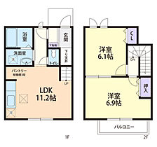 FAMILLE 106 ｜ 茨城県常総市国生1310-4（賃貸アパート2LDK・1階・57.67㎡） その2