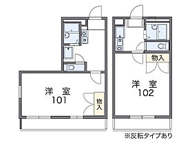 レオパレススカイハイライズ 207 ｜ 茨城県つくばみらい市絹の台2丁目（賃貸アパート1K・2階・23.18㎡） その2