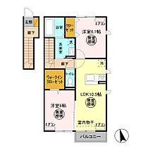 パストラルコート 201 ｜ 茨城県つくば市島名（賃貸アパート2LDK・2階・57.80㎡） その2