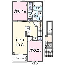 エムズサニーガーデン　25 202 ｜ 茨城県筑西市門井（賃貸アパート2LDK・2階・59.58㎡） その2