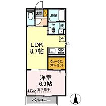 Maison Suzuki 201 ｜ 茨城県つくばみらい市絹の台6丁目1-1（賃貸アパート1LDK・1階・37.78㎡） その2