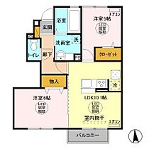 パインエーカーI 103 ｜ 茨城県取手市米ノ井（賃貸アパート2LDK・1階・51.37㎡） その2