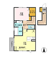 あぱらぎ 202 ｜ 千葉県野田市山崎（賃貸アパート1LDK・2階・46.54㎡） その2