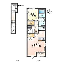 (仮称) 野田市山崎新町新築アパート  ｜ 千葉県野田市山崎新町（賃貸アパート1LDK・2階・46.28㎡） その2