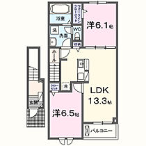 モン・グレイス 204 ｜ 茨城県筑西市海老ヶ島（賃貸アパート2LDK・2階・59.55㎡） その2