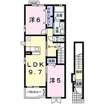 プラスターナ 201 ｜ 千葉県野田市谷津（賃貸アパート2LDK・2階・53.60㎡） その2