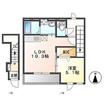 ララルー  ｜ 茨城県つくば市大曽根（賃貸アパート1LDK・2階・44.61㎡） その2