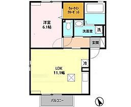 サンフローラ B 101 ｜ 茨城県稲敷郡阿見町本郷2丁目15番地1（賃貸アパート1LDK・1階・42.07㎡） その2