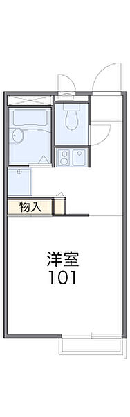 レオパレスウィステリア 101｜茨城県牛久市南2丁目(賃貸アパート1K・1階・20.28㎡)の写真 その2