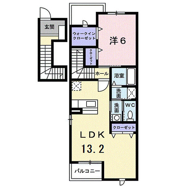 メルヴェールナカムラ参番館 201｜茨城県土浦市中村南5丁目(賃貸アパート1LDK・2階・51.13㎡)の写真 その2