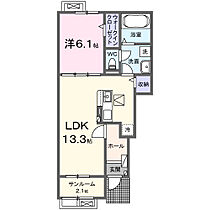 シェノンIV 102 ｜ 茨城県稲敷郡阿見町岡崎2丁目8-3（賃貸アパート1LDK・1階・50.05㎡） その2