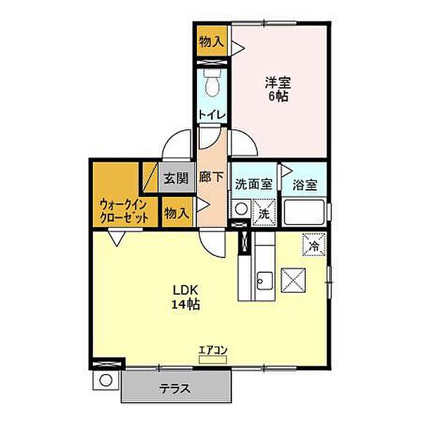 ルミエール B101｜千葉県柏市しいの木台3丁目(賃貸アパート1LDK・1階・48.00㎡)の写真 その2