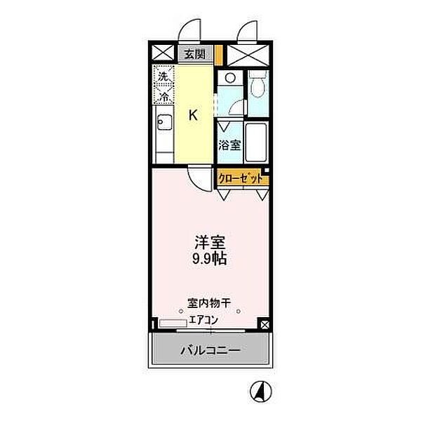 プレシア 202｜千葉県柏市北柏1丁目(賃貸アパート1K・2階・29.54㎡)の写真 その2