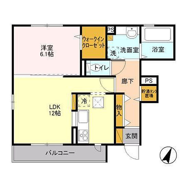 サンハイツ 101｜千葉県柏市根戸(賃貸アパート1LDK・1階・48.68㎡)の写真 その2