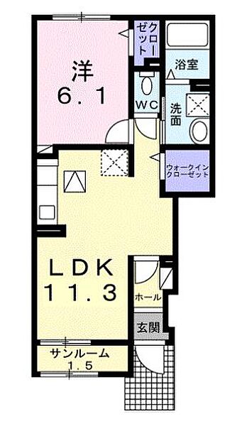 ディーセントI 105｜千葉県柏市花野井(賃貸アパート1LDK・1階・43.61㎡)の写真 その2