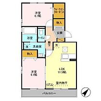 カシータII 103 ｜ 千葉県柏市花野井688-2（賃貸アパート2LDK・1階・58.37㎡） その2