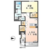 スキャリオン 103 ｜ 千葉県流山市平和台5丁目450-1（賃貸アパート1LDK・1階・46.00㎡） その2