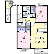 サン・モールI 203 ｜ 千葉県柏市南増尾6丁目7-4（賃貸アパート2LDK・2階・64.97㎡） その2