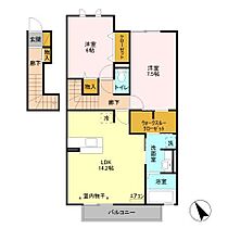 シャルマン 203 ｜ 千葉県柏市船戸1丁目18-11（賃貸アパート2LDK・2階・72.48㎡） その2