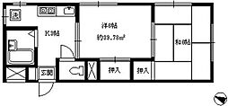 リバーサイド・平井 2Kの間取図画像