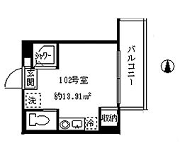 ソフィア鷺宮2 ワンルームの間取図画像