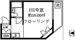 サニーコート ワンルームの間取図画像