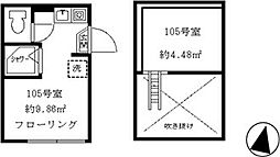 ティ・アーモ オーシャン ワンルームの間取図画像