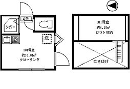 ティ・アーモ若宮 ワンルームの間取図画像