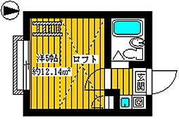 ライフピアシルビア 1Kの間取図画像