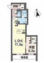 徳島県徳島市下助任町５丁目（賃貸マンション1LDK・1階・59.18㎡） その2