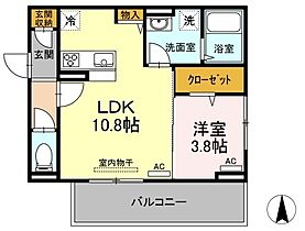 徳島県徳島市沖浜町居屋敷（賃貸アパート1LDK・2階・37.80㎡） その2