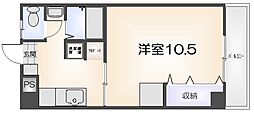 ハーバーハイツ万代町 1Kの間取図画像