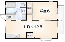 ハイツファミール 1LDKの間取図画像