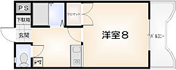 ヴィゴラス壱番館 1Kの間取図画像