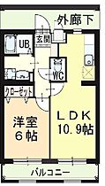 エスポワール2 201 ｜ 徳島県徳島市万代町6丁目14（賃貸マンション1LDK・2階・40.70㎡） その2