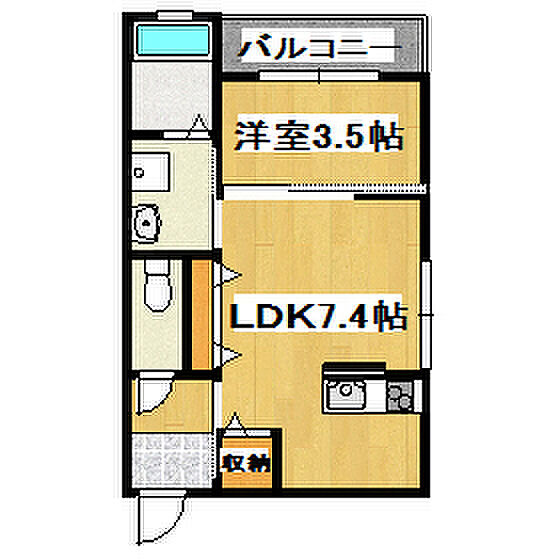 兵庫県加古川市平岡町新在家(賃貸アパート1LDK・1階・28.16㎡)の写真 その2