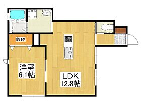 兵庫県姫路市飾磨区中島（賃貸アパート1LDK・1階・43.50㎡） その2