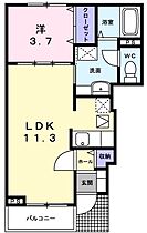 兵庫県相生市赤坂1丁目（賃貸アパート1LDK・1階・37.13㎡） その2