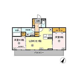 Serenvita Matsushiro(セレウィータ マツシロ) 2LDKの間取図画像