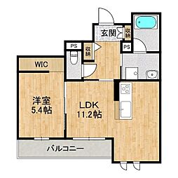 フィオーレ千現 1LDKの間取図画像