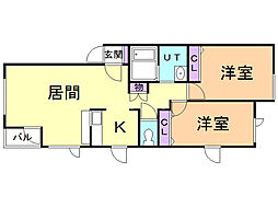 間取図画像 2LDK