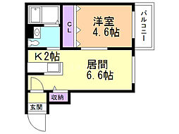 間取図画像 1LDK