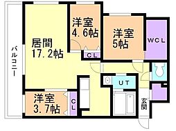札幌市営東西線 南郷13丁目駅 徒歩15分 3階/-