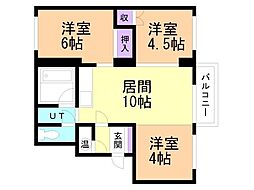 LEESPACE東札幌2条 3LDKの間取図画像
