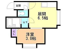 パセリーナ南郷 1DKの間取図画像