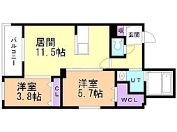 間取図画像 2LDK