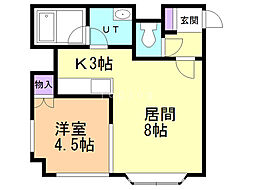 パストラル13 1LDKの間取図画像