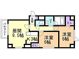 トレスマデラ 2LDKの間取図画像